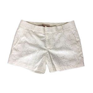 Banana Republic White Jacquard Circle Design Short 🌞